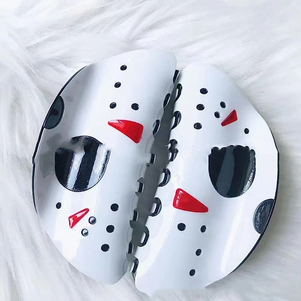 Halloween Grimace barrettes in white