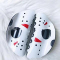 Halloween Grimace barrettes in white