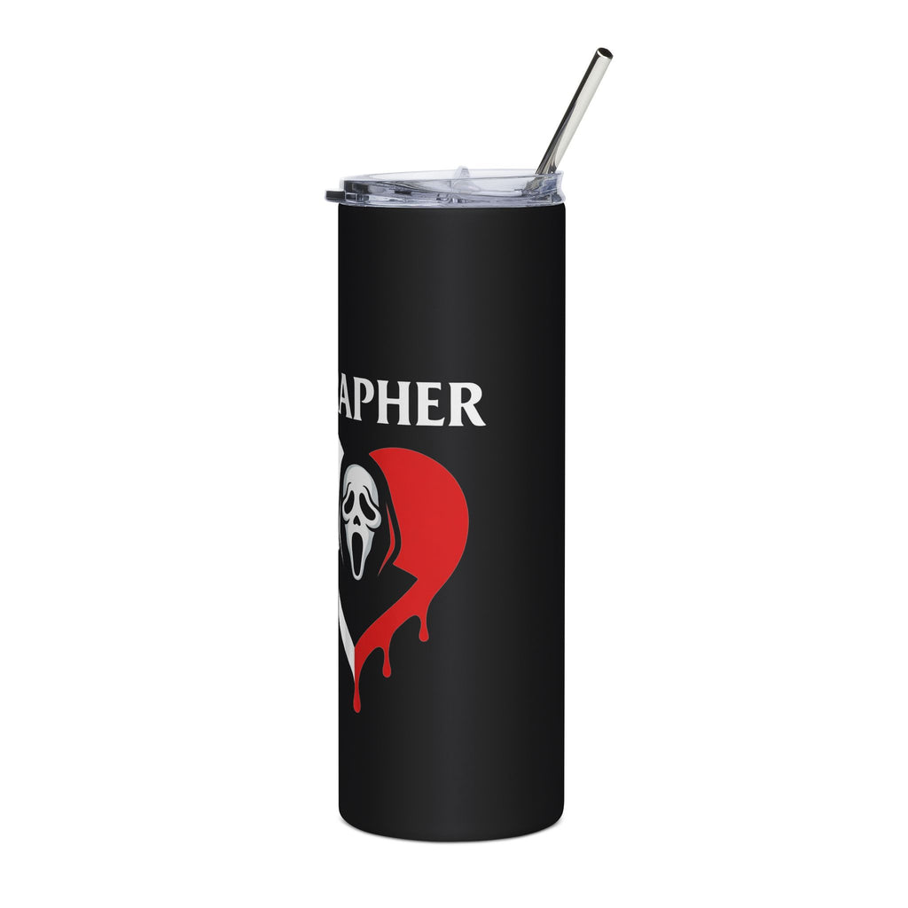 Funny sonographer tumbler with scream mask design