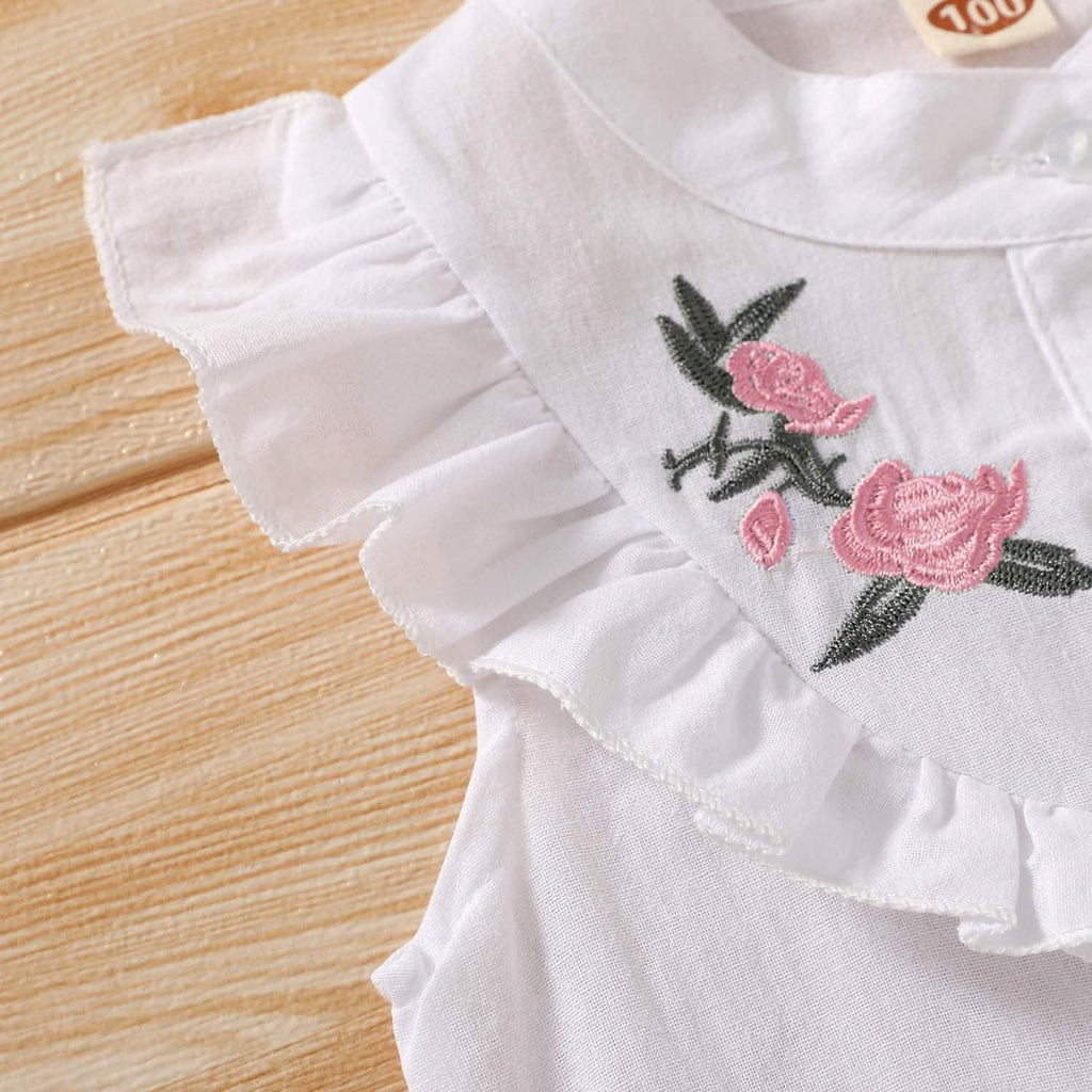 2-Piece: Baby Girls Outfits Clothes T-Shirt Vest Tops + Shorts Pants