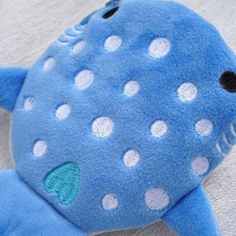 Plush shark coin purse for kids