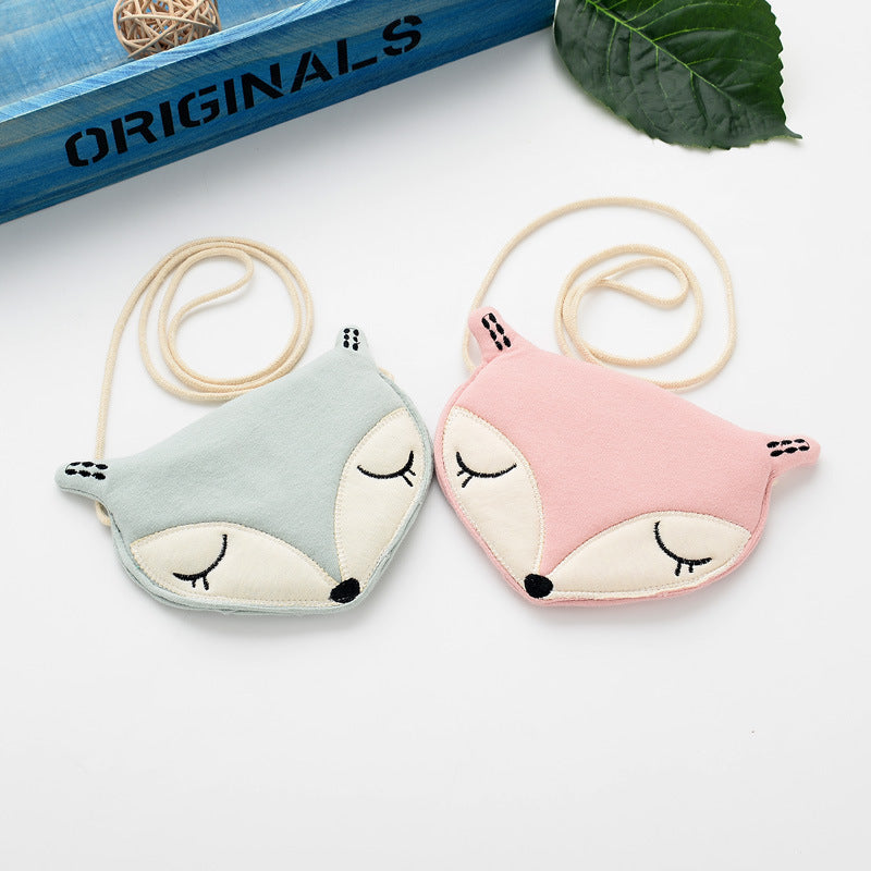 Cartoon fox crossbody bag for kids
