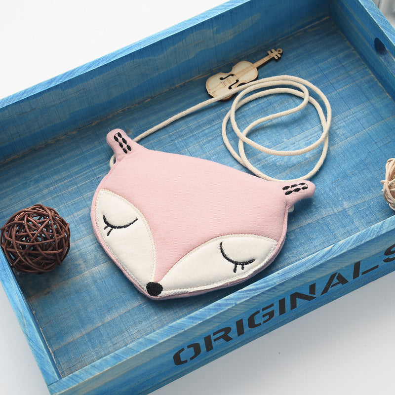 Cartoon fox crossbody bag for kids