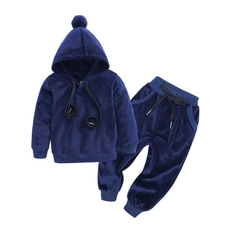 Baby winter outfit for boys & girls with a hood and matching pants.