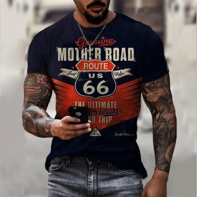 Men’s summer Retro Short Sleeve t-shirts