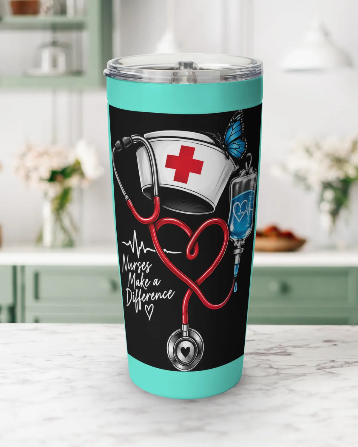 Nurses Make a Difference Tumbler 20oz | Red Heart