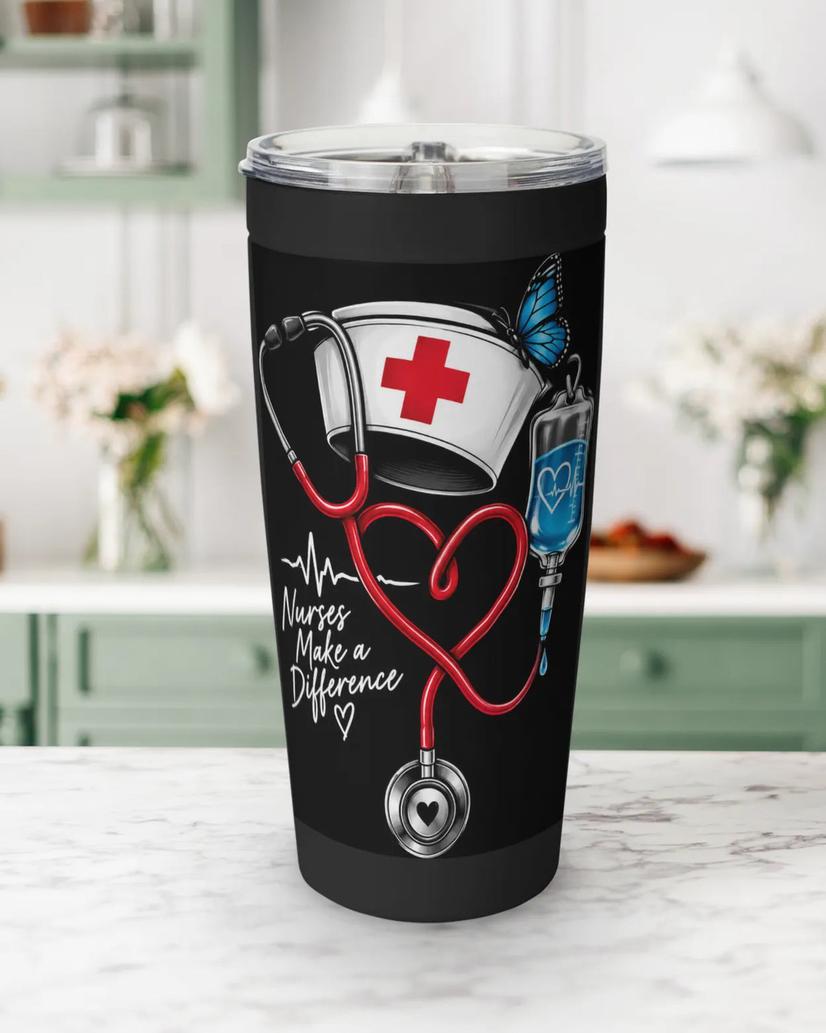Nurses Make a Difference Tumbler 20oz | Red Heart