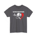 Sonographer Halloween shirt with heartbeat horror graphic