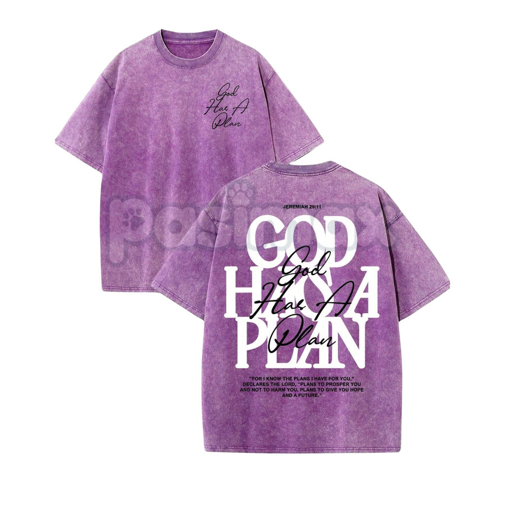 Retro Washed Double Sided Inspirational Graphic T-Shirt – 230 GSM Cotton Letter Print