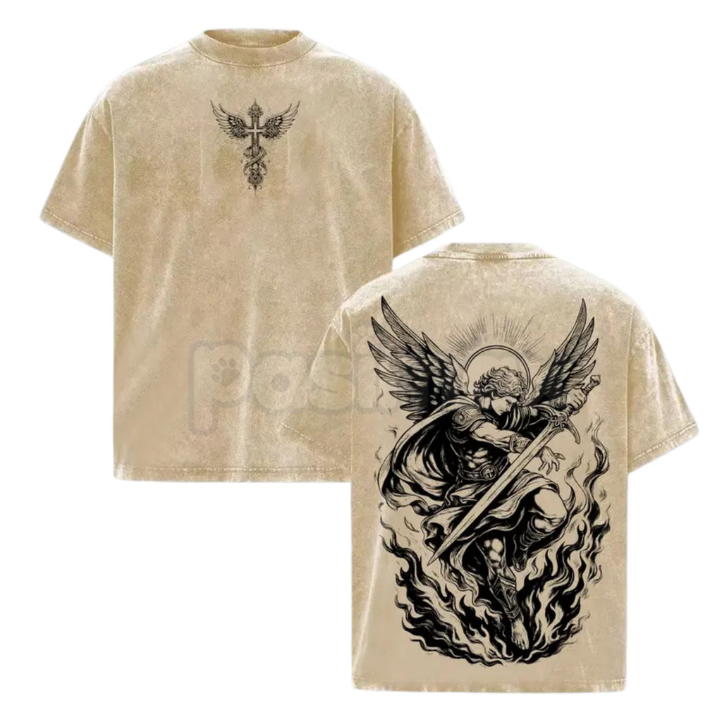 Archangel Vintage Washed Graphic Tee – Streetwear Unisex Cotton T-Shirt