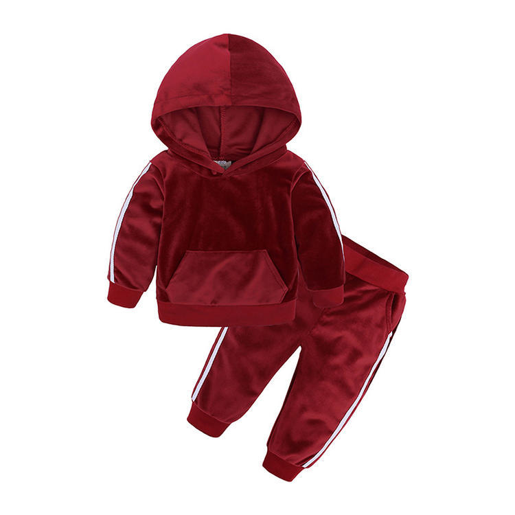 Baby winter outfit for boys & girls with a hood and matching pants.