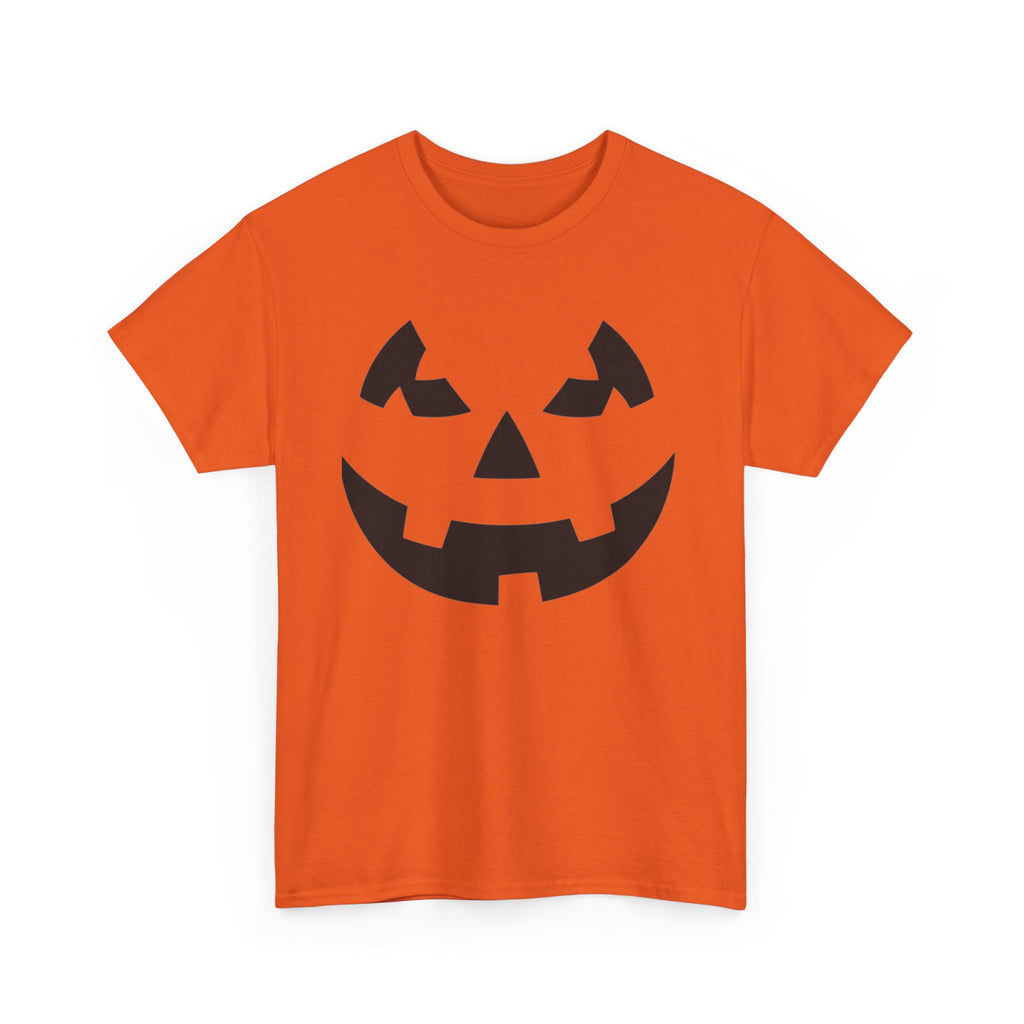 Halloween pumpkin face tee in orange