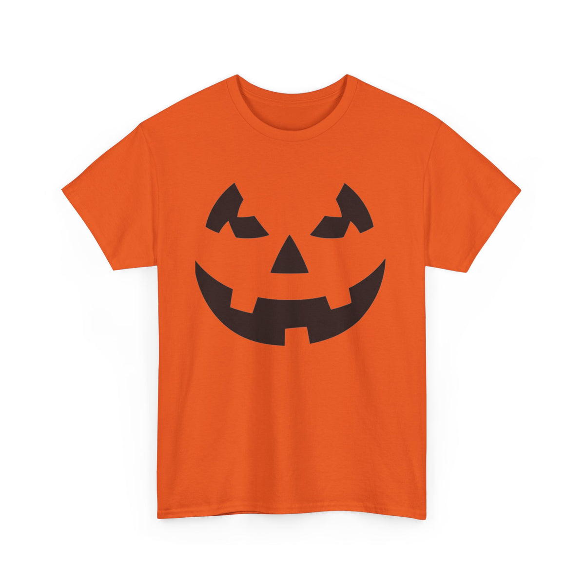 Halloween pumpkin face tee in orange