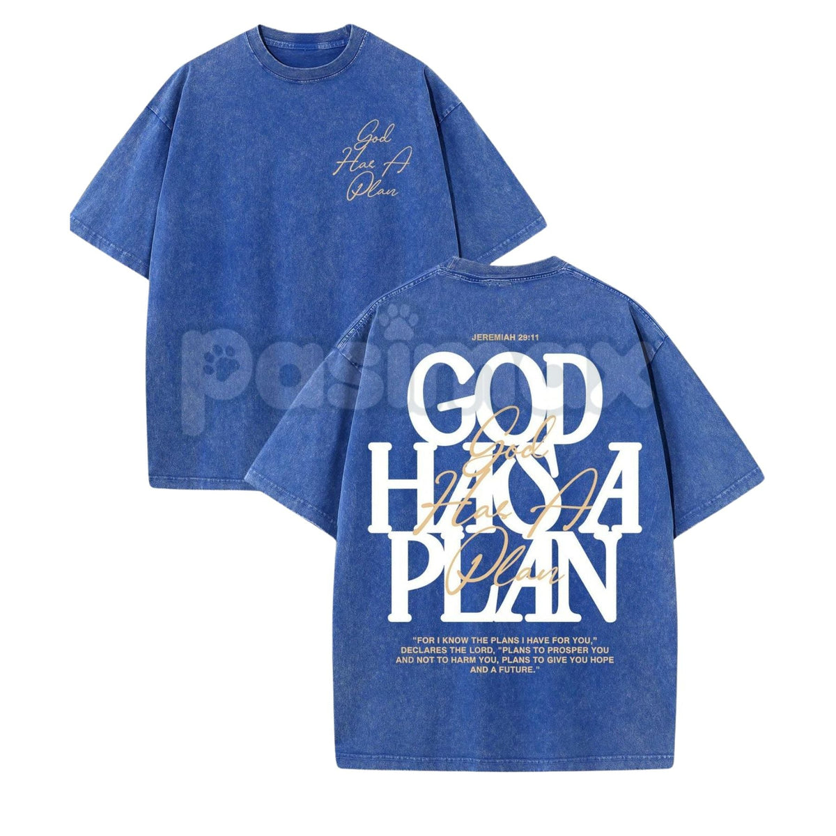 Retro Washed Double Sided Inspirational Graphic T-Shirt – 230 GSM Cotton Letter Print