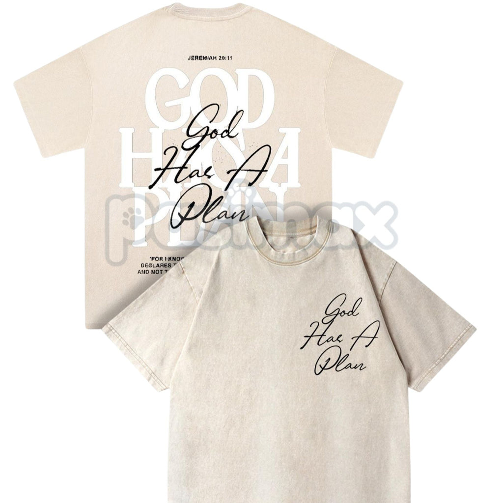 Retro Washed Double Sided Inspirational Graphic T-Shirt – 230 GSM Cotton Letter Print