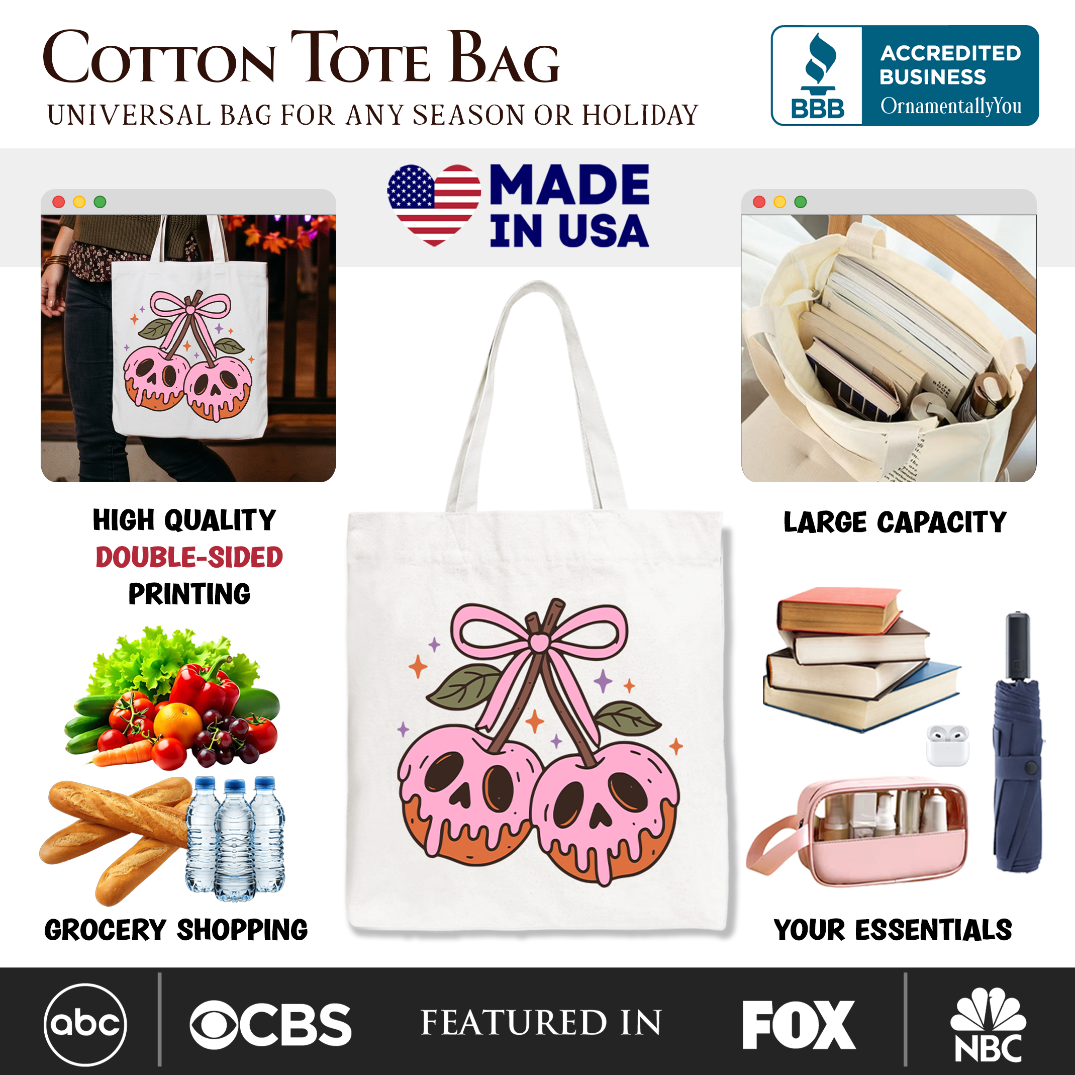 Hanging with My Boos Ghost Tote Bag, Funny Halloween Spooky Season Gift Shopper