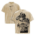 Chainsaw Man Denji T-Shirt – Vintage Washed Oversized Heavy Cotton Tee, Anime Streetwear