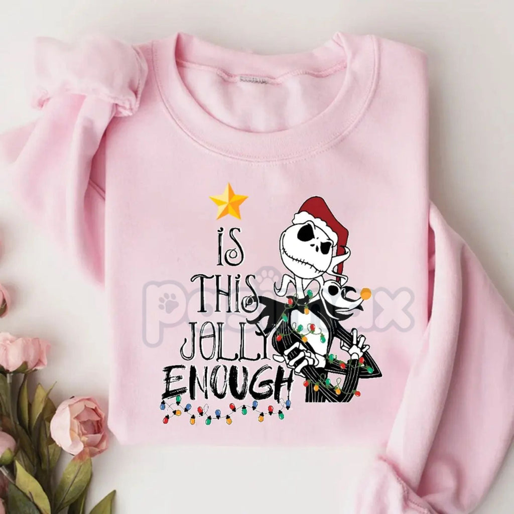Jack Skellington Christmas Bundle: "Is This Jolly Enough?" & Zero Dog Holiday Sweatshirts