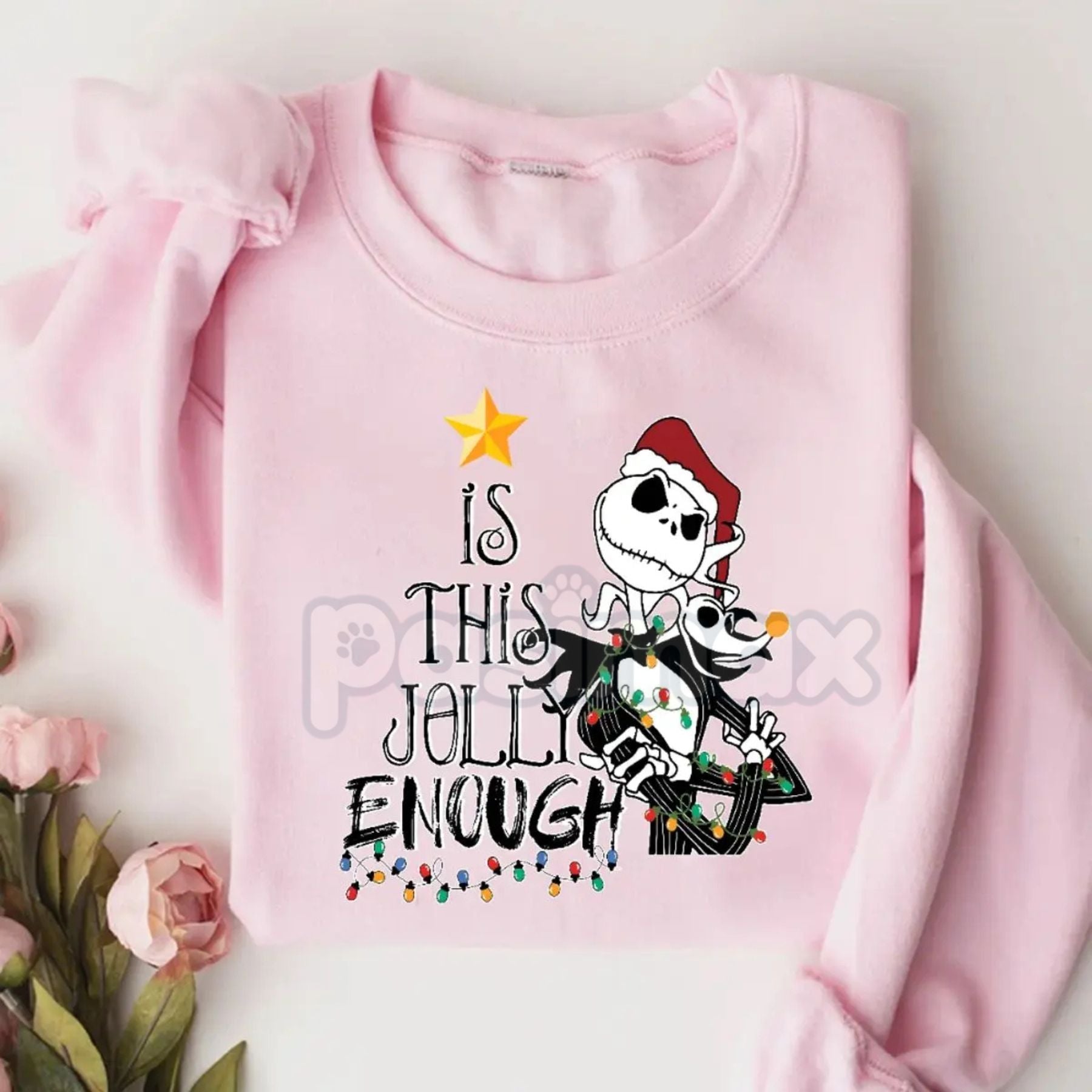 Jack Skellington Christmas Bundle: "Is This Jolly Enough?" & Zero Dog Holiday Sweatshirts