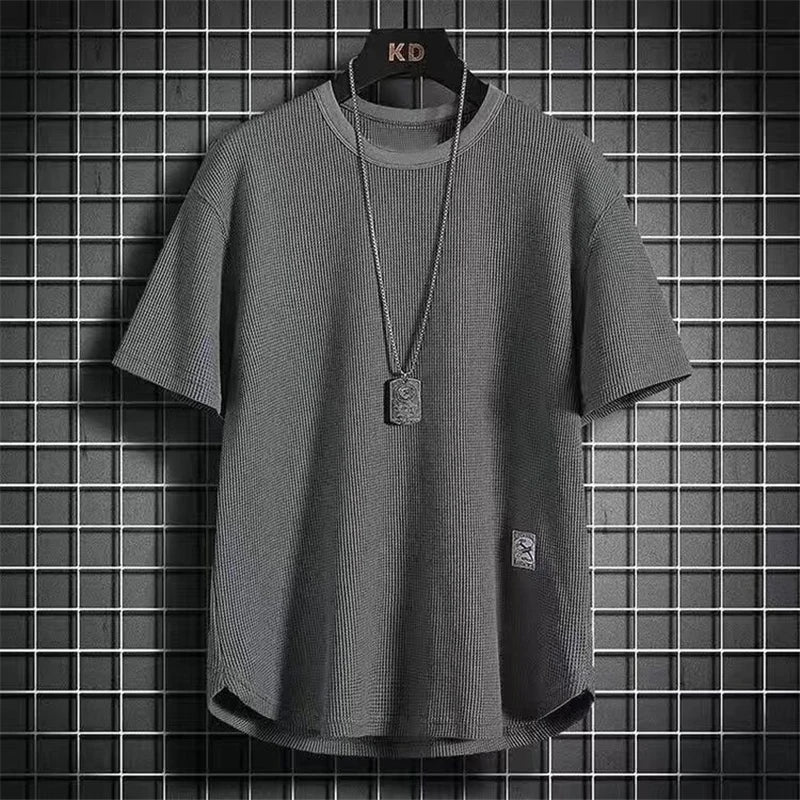 Y2K Harajuku streetwear tee men's casual loose short sleeve top