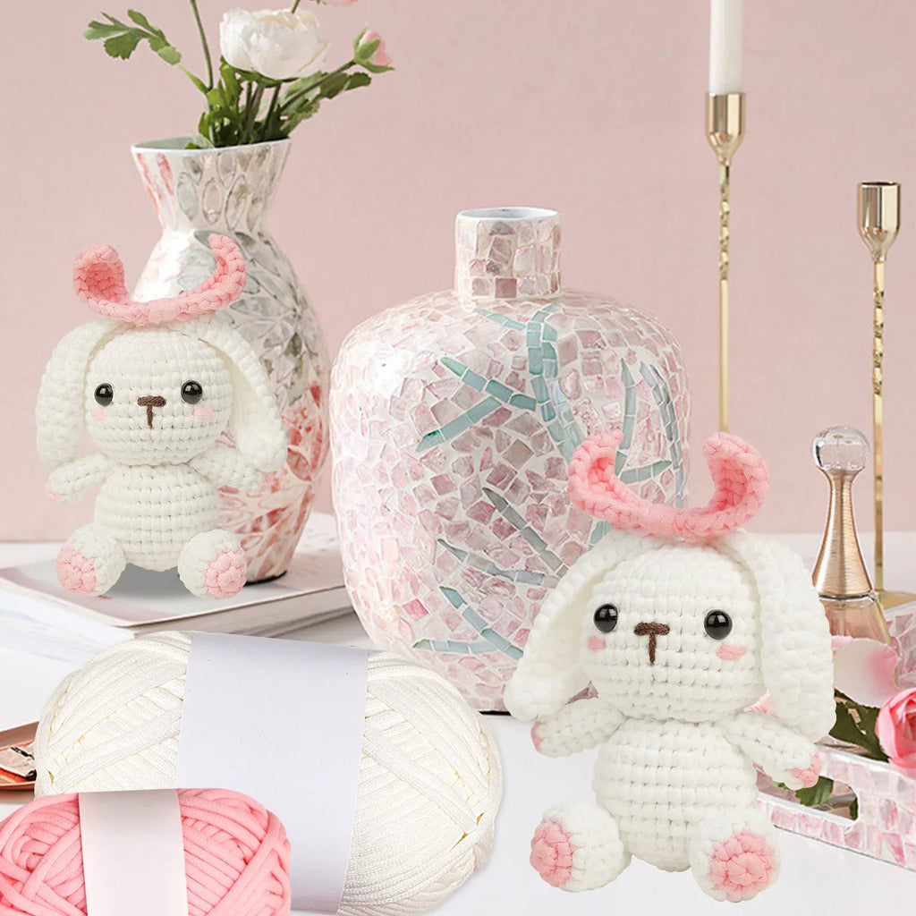 Sweet Bunny kawaii crochet kit for beginners