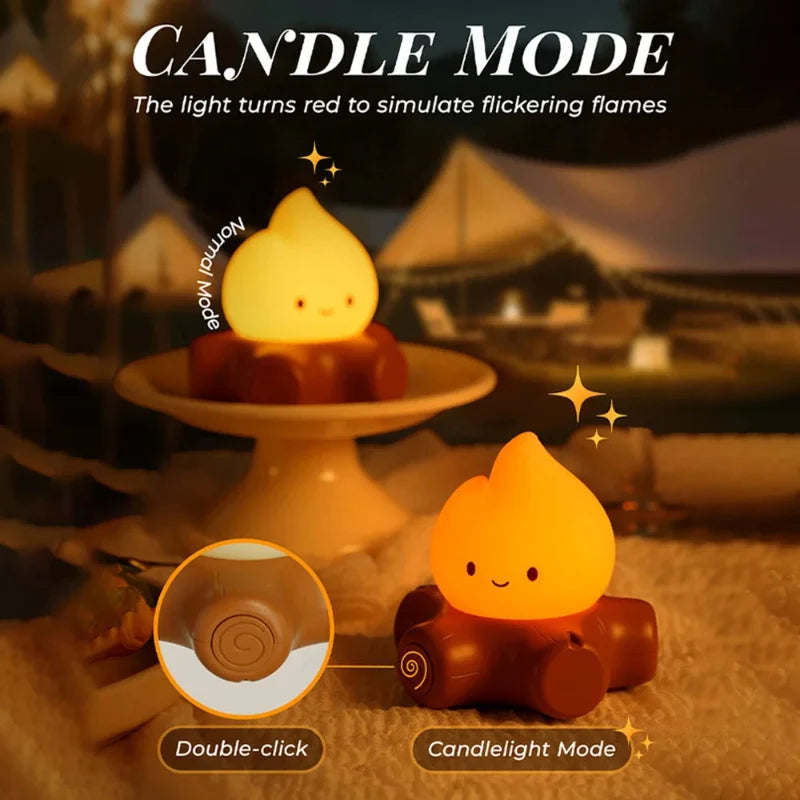 Campfire Night Light With White Noise