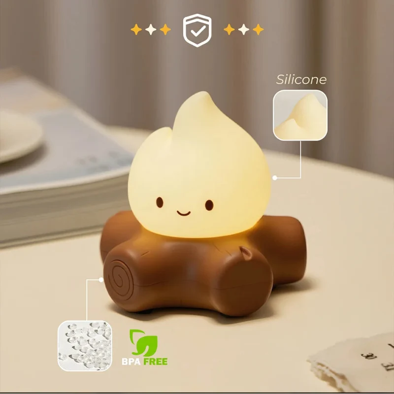 Campfire Night Light With White Noise
