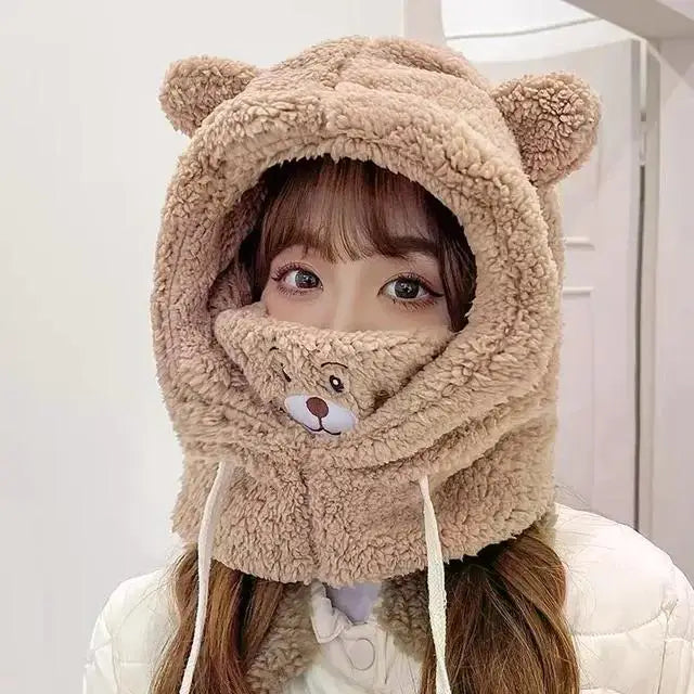Kawaii Bear Hat With Mask