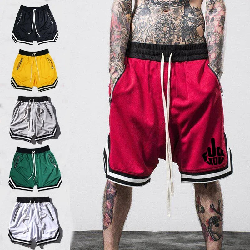 Men's basketball shorts Y2K mesh breathable casual sports short trousers