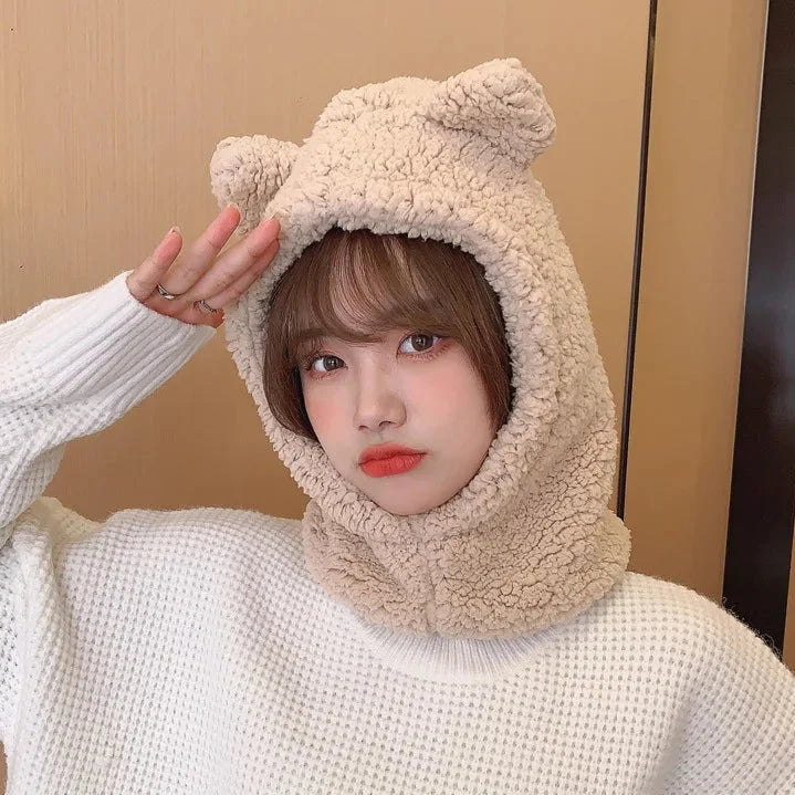 Kawaii Bear Hat With Mask