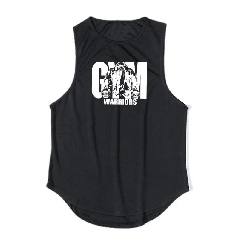 Summer Mesh Quick Dry Gym Fitness Tank Tops Men's Casual Moisture Wicking Bodybuilding Sleeveless Shirt Workout Muscle Vests