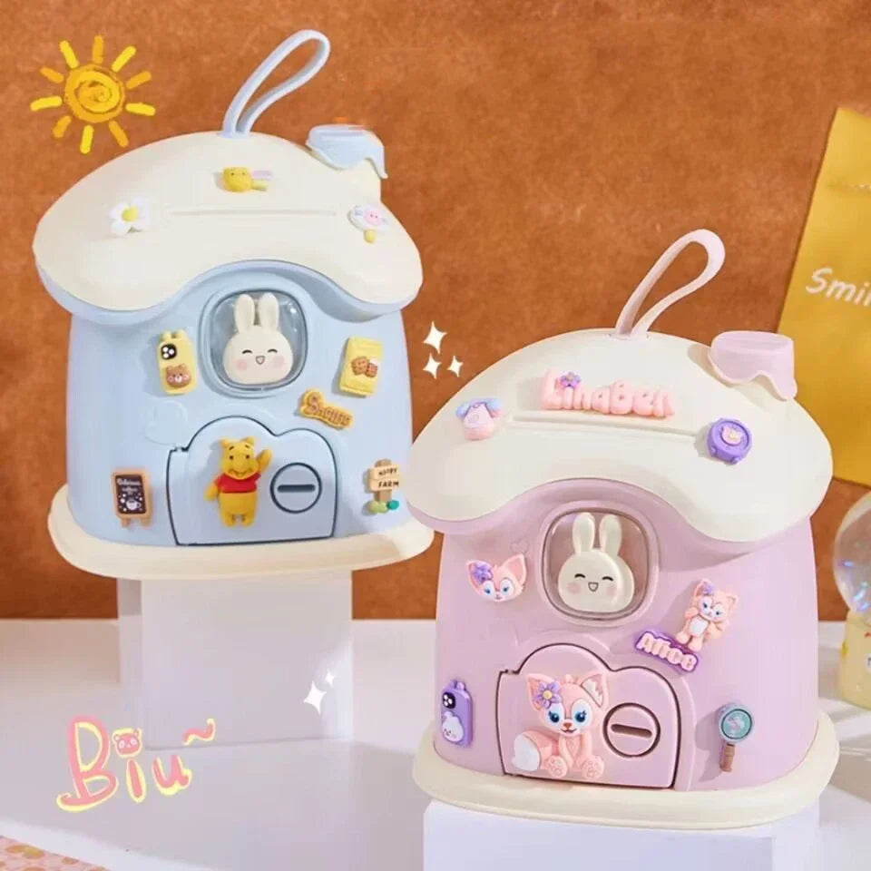 Cute Bunny House Coin Bank