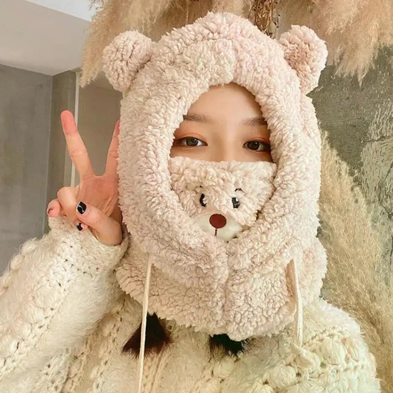 Kawaii Bear Hat With Mask