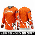 Yamaha motorcycle riding suit front view, breathable off-road gear
