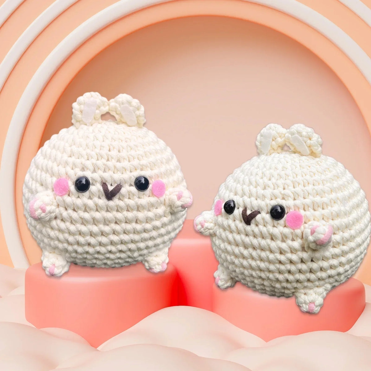 Chubby Bunny kawaii crochet kit for beginners 