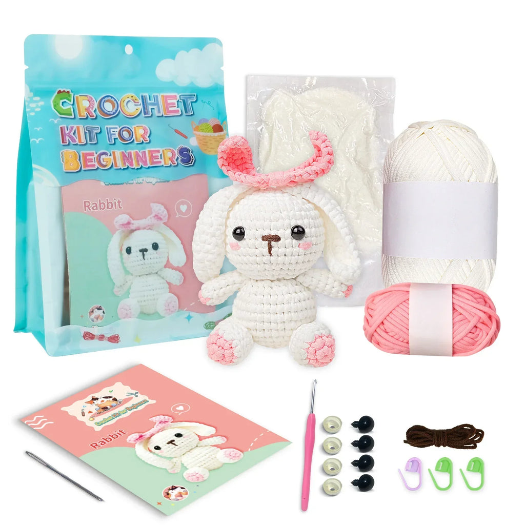 Sweet Bunny kawaii crochet kit for beginners