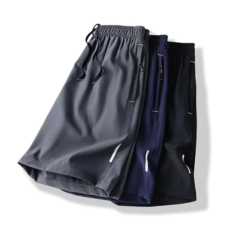 men's sports shorts plus size — breathable elastic waist
