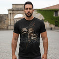 Vintage Skeleton Skull Graphic T-Shirt - Retro Biker Aesthetic Human Skull Tee, Premium 100% Cotton Distressed Streetwear Top, Desert Grunge Rock & Roll Apparel, Soft Lived-In Heavyweight Skeleton Shirt, Made in USA Hand-Drawn Graphic