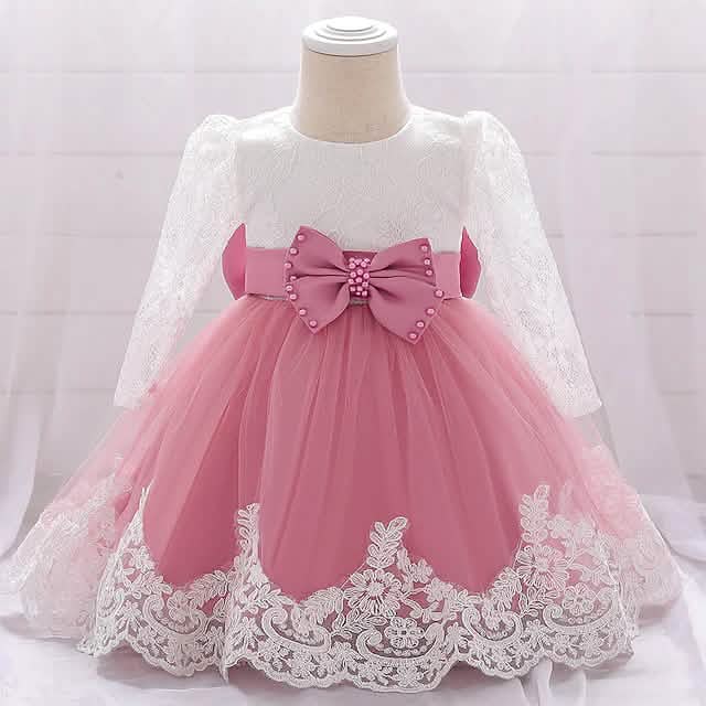 Baby Girls' Basic Christening Floral Dress