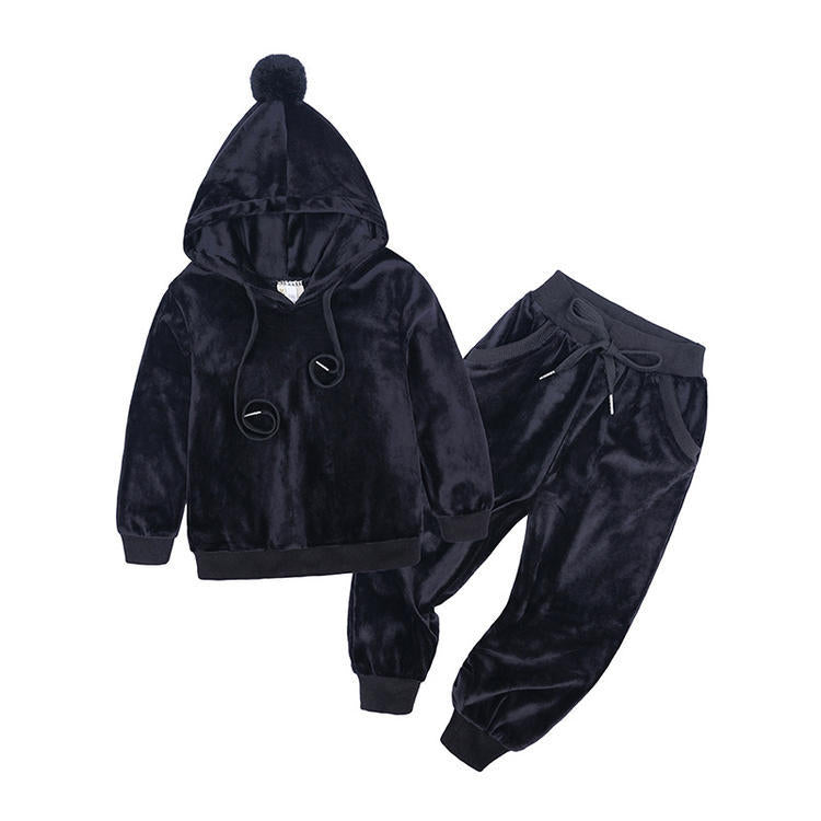 Baby winter outfit for boys & girls with a hood and matching pants.