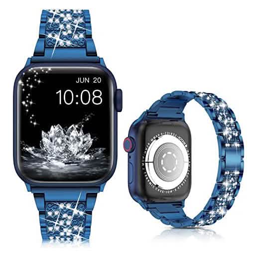 Rhinestone Apple Watch Band — diamond crystal stainless steel strap for Apple Watch Series 1-7