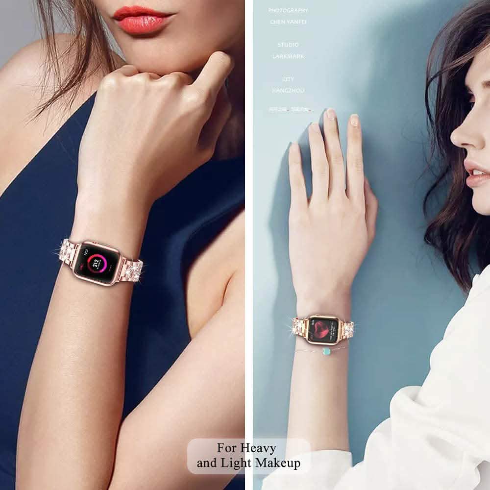 Rhinestone Apple Watch Band — diamond crystal stainless steel strap for Apple Watch Series 1-7