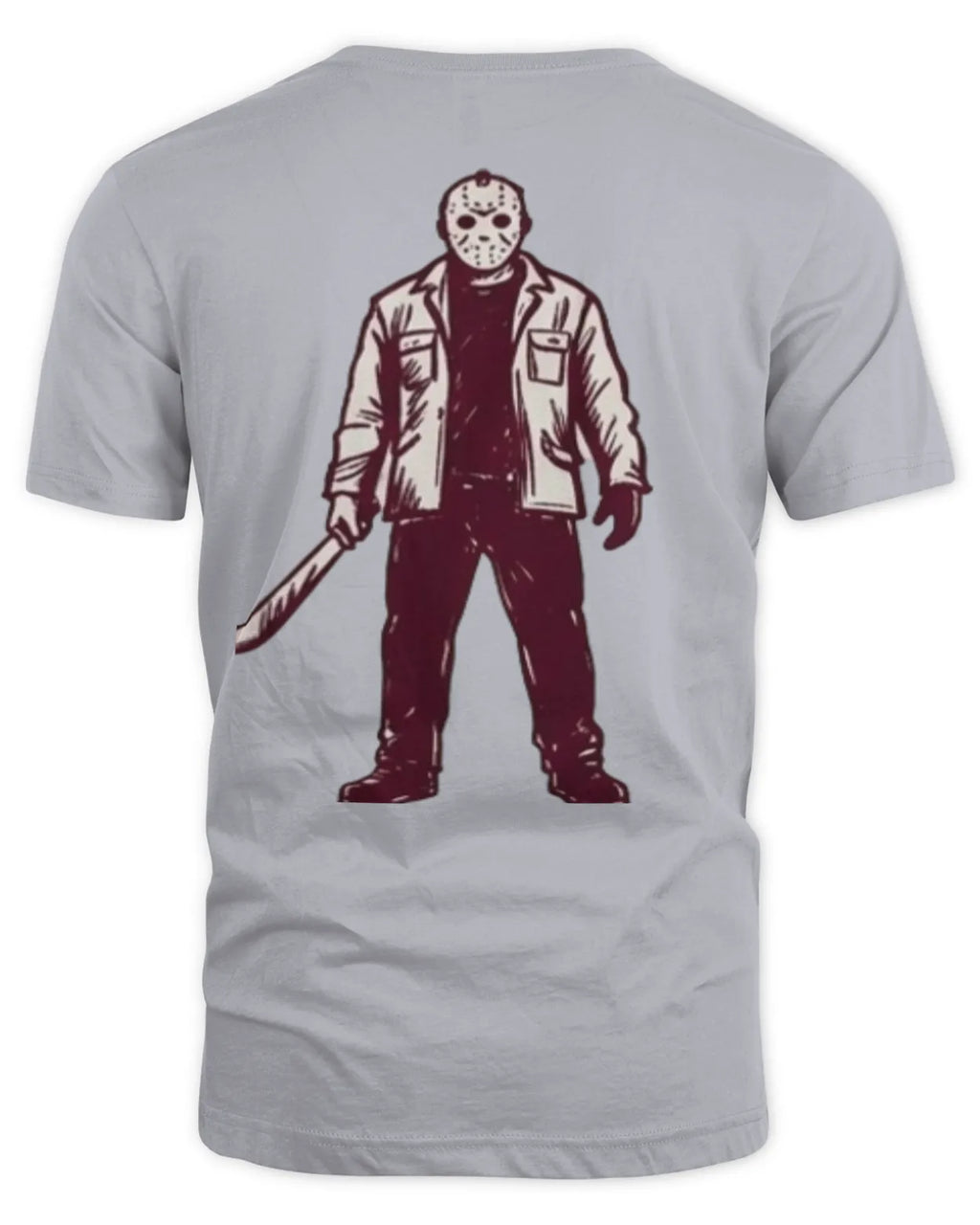 Jason Voorhees graphic tee with ink-sketch artwork.