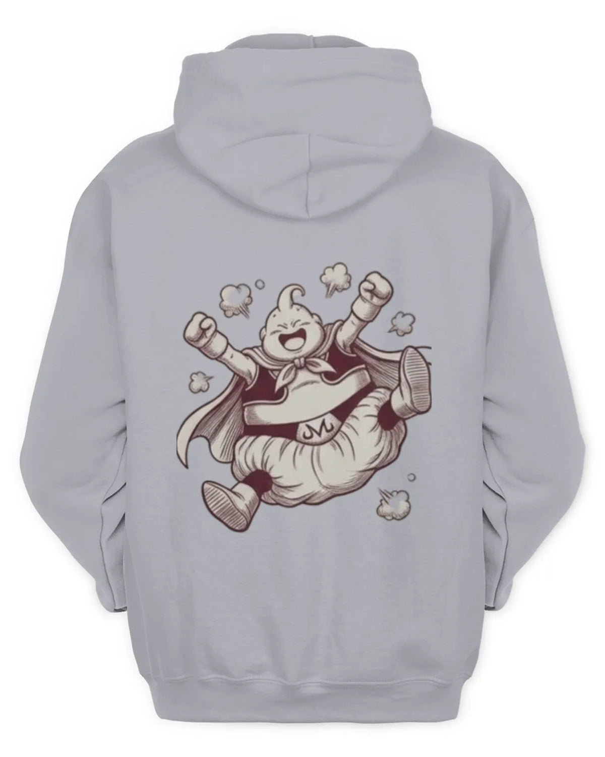 Majin Buu graphic hoodie featuring the ink-drawn design