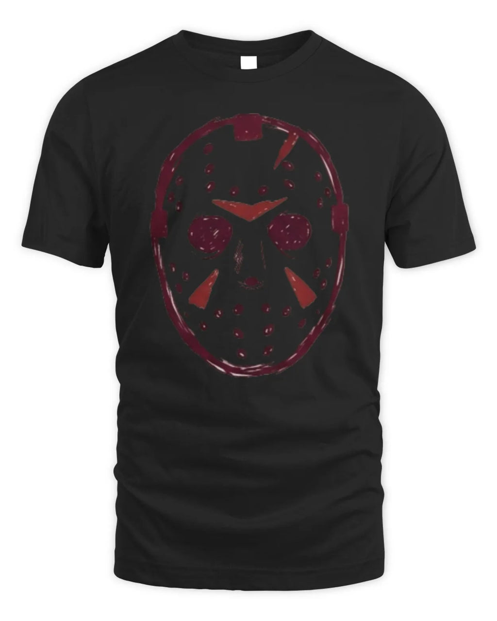 Jason Voorhees graphic tee with ink-sketch artwork.