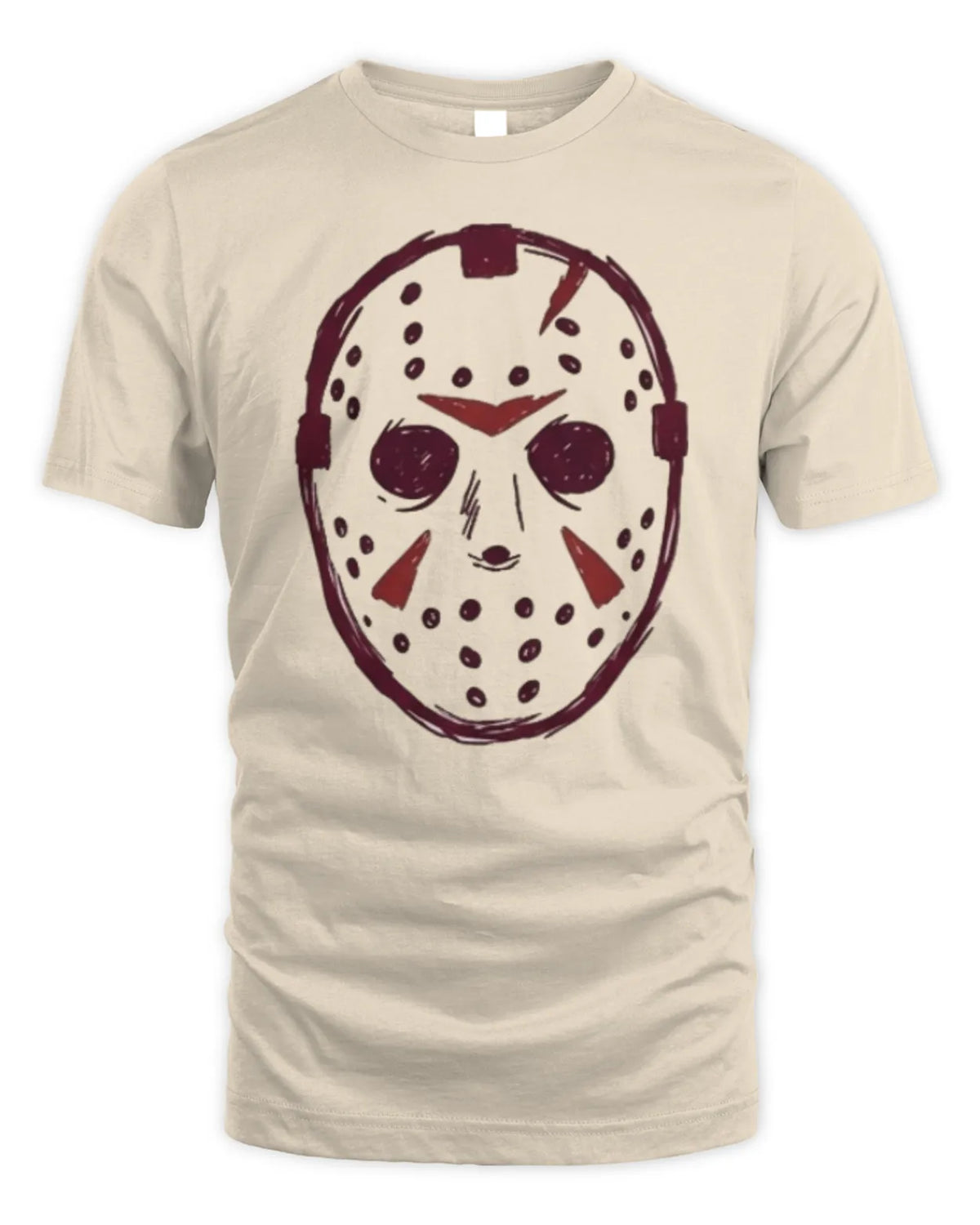 Jason Voorhees graphic tee with ink-sketch artwork.