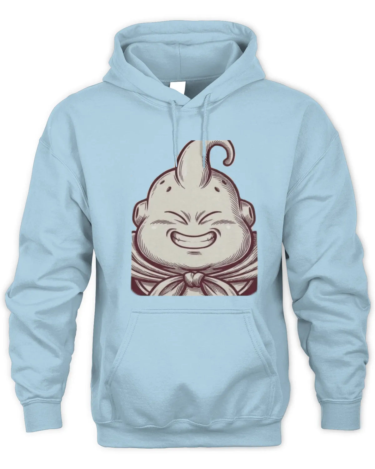 Majin Buu graphic hoodie featuring the ink-drawn design