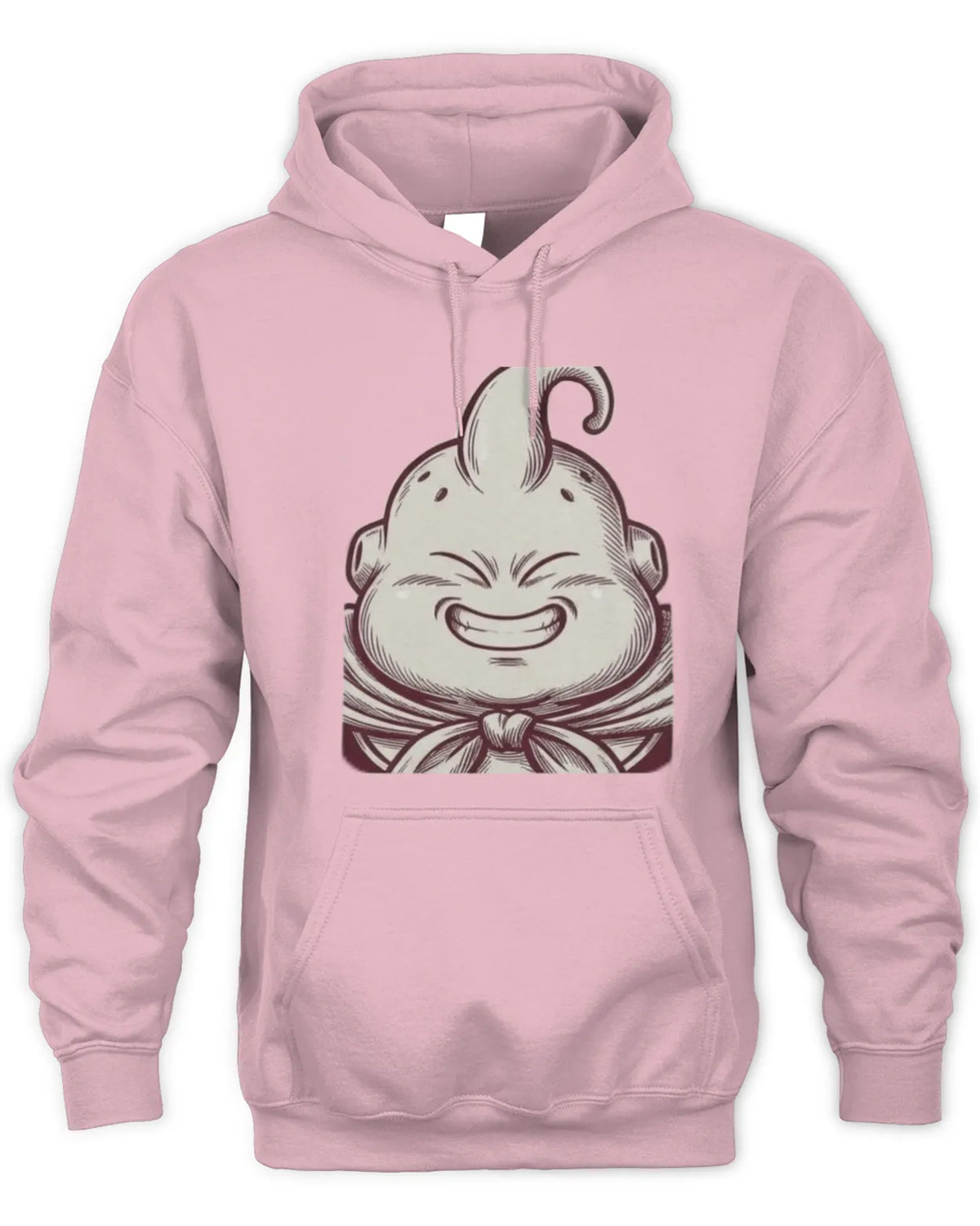 Majin Buu graphic hoodie featuring the ink-drawn design
