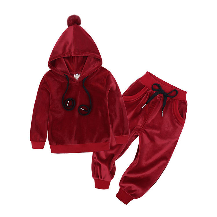 Baby winter outfit for boys & girls with a hood and matching pants.