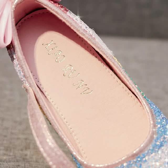 Girls' Glitters PU Sequined Jeweled Flat Shoes